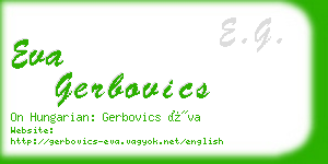 eva gerbovics business card